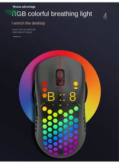 Buy 3200DPI Lightweight Wireless Mouse With 2.4G Wireless Connection, RGB Backlight, Adjustable DPI Levels, Suitable For Desktop And Laptop Computers - BL110 in Saudi Arabia