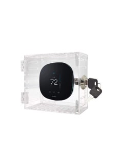 اشتري Universal Thermostat Lock Box with Key, Clear Plastic Thermostat Guard for Wall, Lockable Heat and Air Condition Control Panel Cover Fits 5.6 x 4.5 inch or Smaller (Small 1 Set) في السعودية