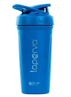 Buy Laperva Blender Bottle Stainless Steel Shaker, Blue in UAE