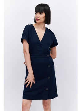 Buy Women Plain Mini Dress, Navy in UAE