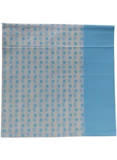 Buy Rectangular Plastic Tablecloth Light Material PEVA Glitter Dotted Reusable Plastic Tablecloth for Party, Wedding, Birthday and Picnic Decoration (137x137cm, 53x53inch) (Light Blue in White) in Egypt