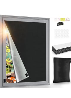 Buy Shades for Windows(1.45 * 1M) 100% Blackout Blinds Room Darkening for Baby Nursery Bedroom Dorm Room Office or Travel Use in Saudi Arabia