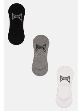 اشتري Men 3 Pair Invisible Socks, Grey/White/Black في الامارات