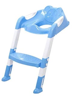 Buy Folding Baby Potty Training Toilet Chair With Adjustable Ladder Children Kids Boys Girls Potty Seat Anti-slip pedals Toilets Blue in UAE
