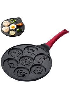 Buy Mini Pancake Maker for Kids Nonstick Waffle Maker Breakfast Pan Egg Cooker Pan Egg Skillet Mini Pancakes Pan 7 Hole Cartoon Animal Pattern PFOA FreeCompatible fried egg pan 10.5 In for All Cooktops in UAE