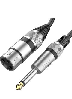 Buy Microphone Cable Mic Mono Jack Unbalanced Cord For Dynamic Xlr Female To 1/4 Inch (6.35Mm) in Saudi Arabia