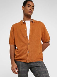 Buy Textured Relaxed Fit Shirt in Saudi Arabia