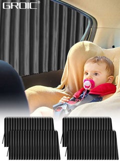 Buy Car Window Shades,4 Pcs Car Curtains Window Covers Interior Full Priavcy Protection, Car Front Window Sun Shades,Car Rear Window Sun Shades,Privacy Magnetic Black Covers Car Curtains,Car Interior in UAE