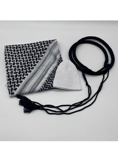 Buy YATHREB Ghutra Complete Set for Men - Arab Fashion Keffiyeh & Head Ring Agal Iqal - Premium Quality Arabian Scarf Shaykh Boys Head Covering - Emirati Style - One Size Fits All in UAE