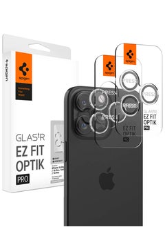 اشتري واقي شاشة عدسة الكاميرا Glastr Ez Fit Optik PRO لهاتف iPhone 15 Pro MAX/ iPhone 15 PRO | iPhone 14 Pro Max/ iPhone 14 Pro - شفاف للغاية [عبوة من قطعتين] في الامارات