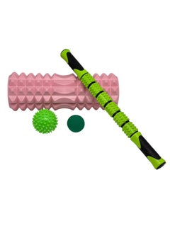 Buy SportQ® 5 in 1 Foam Roller Set with Muscle Roller Stick and Massage Balls for Physical Therapy, Muscle Pain Relief, Speed Exercise, Balance in Egypt