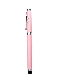 اشتري 4 In 1 Multifunction Pencapacitive Stylus Pen Plus Ball Red Laser Pointer White Led Flashlight Pink في الامارات