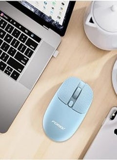 اشتري FV-198 2.4GHZ HighEnd Wireless Mouse With USB Nano Receiver Charming design | Blue في مصر