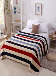 Buy Striped Pattern Soft Sleeping Blanket Luxury Modern Throw Blanket Knitted Thin Quilt Plain Soft Cozy Sofa Cover Bedspreads On The Bed in Saudi Arabia