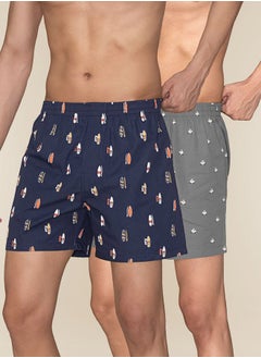 Buy Pack of 2 - Printed Cotton Boxer in Saudi Arabia