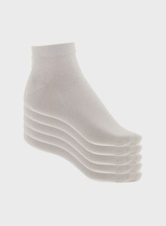Buy 5 Pack Ankle Socks with Antibacterial Finish in UAE