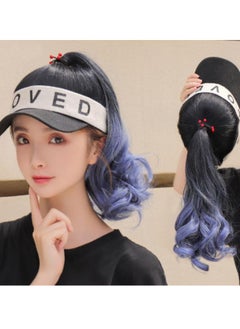 اشتري Long Curly Hair Sunshade Hat Fashion Simulation Gradient Baseball Cap في الامارات