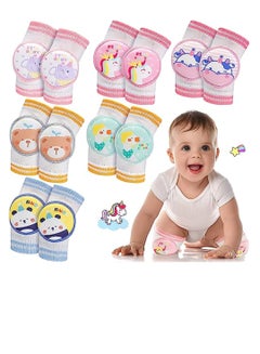 Buy Baby Knee Pads, Crawling Anti-Slip Baby Knee Protectors, Breathable Toddlers Kneepads, Baby Accessories for Baby Boys Girls, 0-3 Years Old, 6 Pairs in UAE