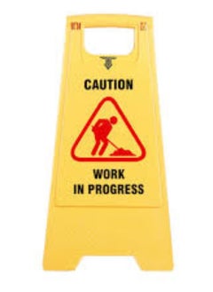 اشتري KNP Portable Self Standing Sign Board WORK IN PROGRESS is designed to enhance safety and communication in areas where ongoing work is taking place. في الامارات