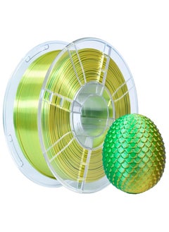 Buy Silk Dual Color 1KG PLA Plus Filament Coextrusion PLA+ Filament 1.75mm +/- 0.03mm Clog-Free Shiny Silk 3D Printing PLA PRO Filament for FDM 3D Printers Silk PLA+ Yellow & Green in Saudi Arabia