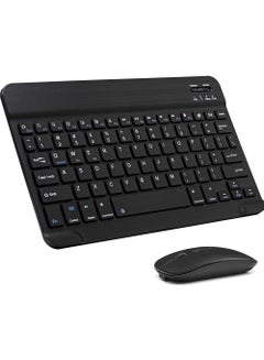 Buy Ultra-Slim Bluetooth Keyboard and Mouse Combo Rechargeable Portable Wireless Keyboard Mouse Set for Apple iPad iPhone iOS 13 and Above Samsung Tablet Phone Smartphone Android Windows in Saudi Arabia