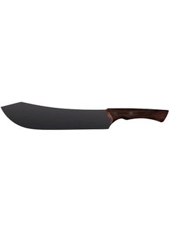 Buy Churrasco Black Meat Knife With Blackened Stainless Steel Blade And 10" Wooden Handle in UAE