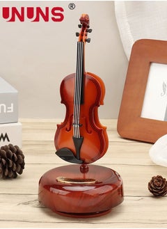 Buy Vintage Mini Violin Music Box With Rotating Musical Base,Classical Decoration Mini Replica Instrument Crafts,Gift For Girl,Boy And Women in UAE