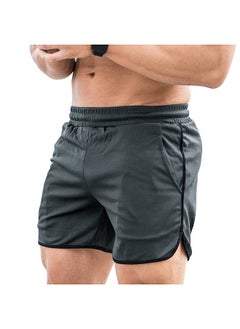 Buy Men Fitness Shorts Quick Drying Gym Beach Shorts Summer Lounging Sport Workout Running Short Pants with Pockets Grey in Saudi Arabia