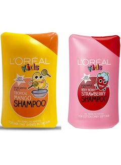 Buy Loreal Shampoo for Kids Tropical 250ml+Shampoo for Kids Strawberry 250ml in UAE