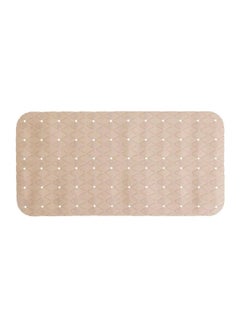 اشتري Durable Plastic Anit-Slip Bathtub Floor Mat Beige 70 x 35 cm 160833O في السعودية