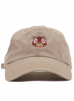 Buy Cute Bear Embroidery Cotton Hat Hip-Hop Baseball Cap Adjustable for Unisex Hats in UAE