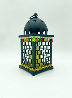 Buy Luminous Ramadan lantern three authentic Arabic candles battery operated  size 27*13*13 in Saudi Arabia