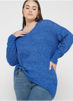 Buy V-Neck Knitted Sweater in Saudi Arabia