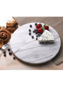 Buy Tycom Round Vanity Tray, Bathroom Vanity Tray Resin Kitchen Sink Tray, Countertop Organizer Tray for Perfume Towel Dresser Jewelry Candle, Coffee Table Decorative Tray,10 MM White in UAE