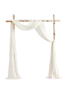 Buy Wedding Arch Draping Fabric 20Ft Chiffon Fabric Drape Arbor Drapery Wedding Ceremony Reception (White) in UAE