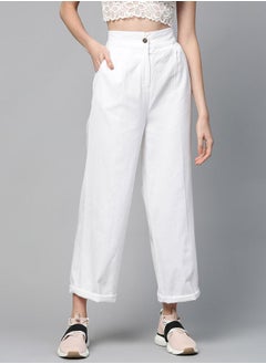 اشتري Solid Wide Leg Trousers في السعودية