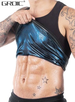 Men's Sauna Heat Trapping Zipper Sweat Enhancing Vest Hot Polymer Corset  Compression Waist Trainer Workout Tank Top 