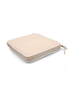 Buy Square Cushion 43X43X6Cm Beige in Saudi Arabia