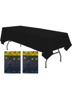 Buy 4 Pack Black Disposable Table Cloths for Birthday party Wedding or Ramadan 137x183cm in Saudi Arabia