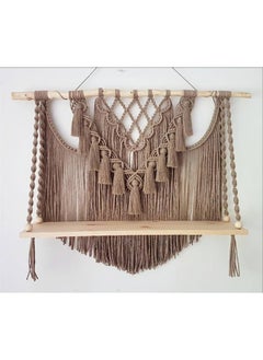 Buy Wooden Wall Shelf, Macrame Shelf, Living Room Decor, Stand Bookshelf. in Egypt