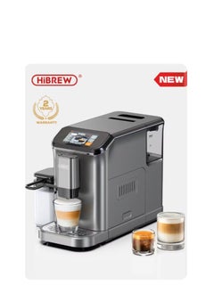 Buy HiBREW Fully Automatic Espresso Machine Cappuccino Milk System 6 Coffee Varieties Intuitive Touch Display With Grinder H16 in Saudi Arabia