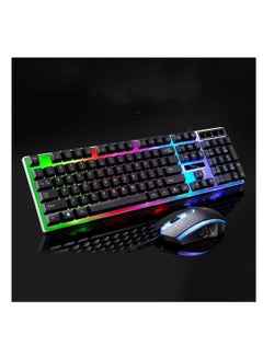 Buy Gaming Keyboard and Gaming Mouse Mechanical feel USB Wired LED Backlit Keyboard Mouse Set in Saudi Arabia