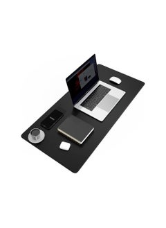 Buy COOLBABY Multifunctional Office Desk Pad Ultra Thin Waterproof PU Leather Mouse Pad Dual Use Desk Writing Mat for Office/Home(80*40 CM Black+Black) in UAE