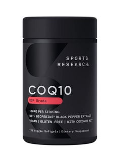 اشتري CoQ10 مصنوع من Bioperine بزيت جوز الهند ، 100 مجم ، 120 كبسولة نباتية هلامية في الامارات