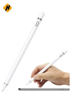 Buy Active Stylus Pen with Palm Rejection for Precise Writing/Drawing Compatible with Apple iPad White in UAE