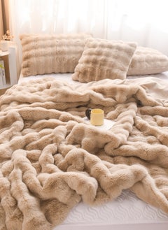 اشتري Winter Blanket,Thickened Double-Sided Plush Blanket,Bedroom Throw Blanket,Soft Warm Rabbit Fleece Throw Blanket في الامارات