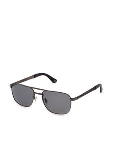 Buy Men's Navigator Shape Polarized Metal Sunglasses SPL890V58K56P - Lens Size: 58 Mm - Gun W/Matt Black Parts in UAE