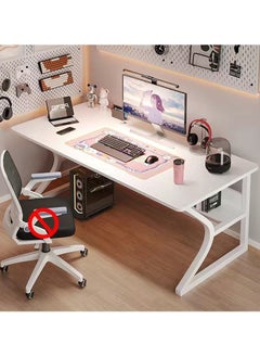 Buy 140cm Desktop Computer Desk,Simple Gaming Table,Student Writing Study Table,Home Bedroom Use(White) in UAE