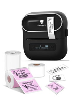 Buy Phomemo M220 Portable Thermal Label Makers Bluetooth Printer For Barcode Labeling Organizing Small Business Compatible With iOS And Android in UAE