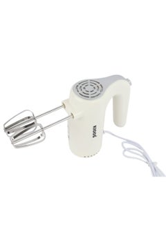 Buy Hand Mixer with Two Beaters for Whipping Eggs and Cream Two Hooks for Mixing Dough 150W White in Saudi Arabia